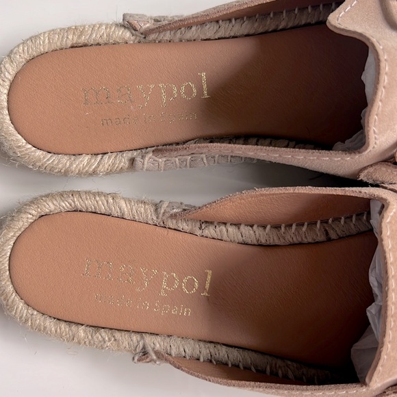Maypol made in Spain Espadrilles suede leather with decorative metallic detail - Picture 5 of 7